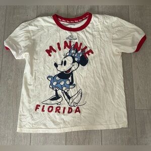 Disney Minnie Mouse Kids Tee - Cream and Red